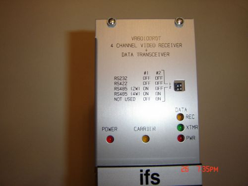 IFS VR6010-DRDT-R3, 4 Channel Video Receiver Data Transceiver