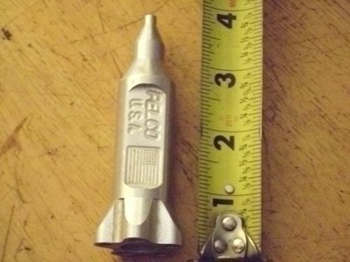 vintage pelco usa aluminum space age rocket paper wieght