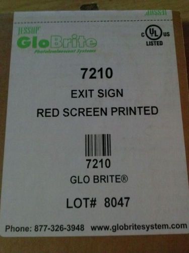 Jessup glo brite 7210 exit sign glow in the dark for sale