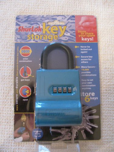 Shurlok Key Storage Lockbox 4 Wheel Dial Combination NIB Actual Item Shown