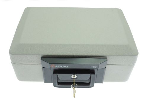 Sentry 1160 portable fireproof privacy lock chest security safe w/ key for sale