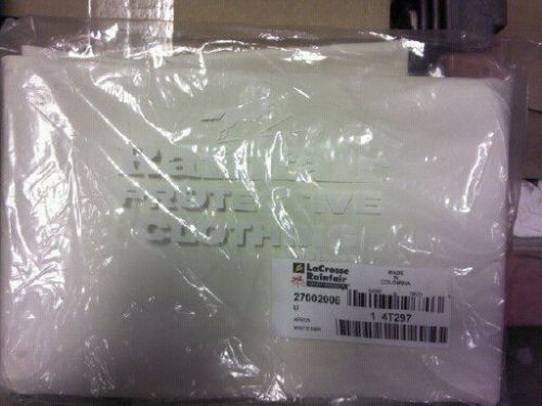 (1) new white nbr lacrosse rainfair safety apron 27002006 heavy duty industrial