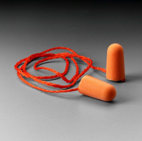 25 pairs (50 plugs) 3m™ 1110 corded foam earplugs, hearing conservation for sale