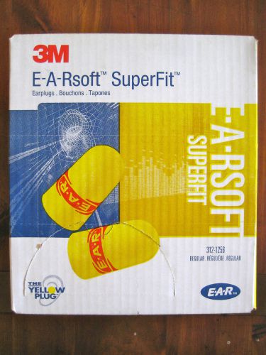 3m e-a-rsoft superfit uncorded disposable earplugs 200 pair 312-1256 regular nib for sale