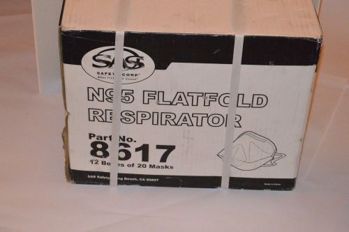 240 N95 PARTICULATE FLATFOLD RESPIRATORS/MASKS! SAS SAFETY CORP! NIOSH APPROVED!