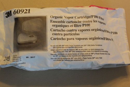 3M 60921  Organic Vapor Cartridges P100 Respirator 2 Packs Lot 4 Filters