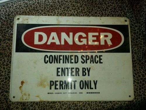 Vintage Metal Sign Danger