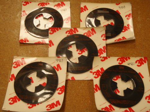 Lot of Five (5):  3M  Disc Pad Face Plate 5&#034; Hard  Ribbed #81733  !52D!
