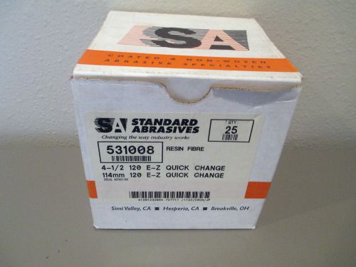 Standard abrasives 531008 4 1/2&#034; 120 e-z quick change discs for sale