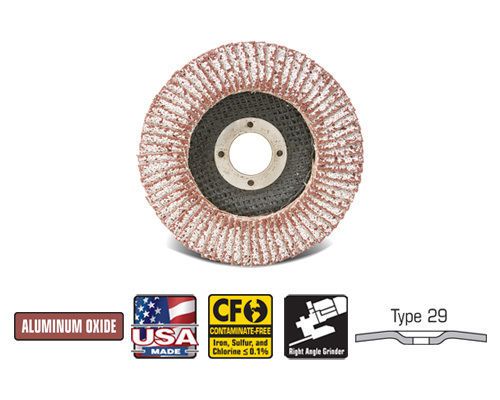 CGW Camel - Flap Disc Aluminum A3 4-1/2&#034; x 7/8&#034;   60-Grit  T29 - Qty 10 - 43104