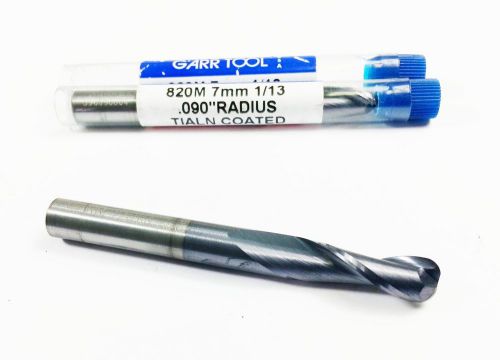 (lot of 2)  7mm garr carbide 820m 45110 tialn  .090cr 2 flute end mill (j612) for sale