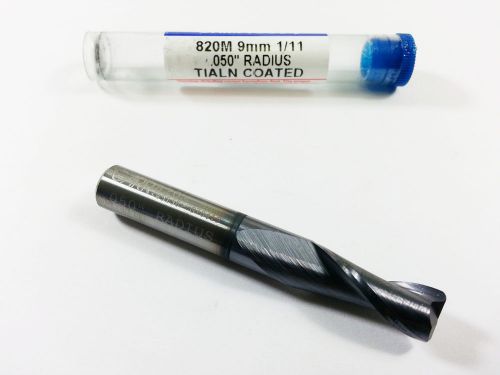 9mm garr carbide 820m 45130 tialn  .050cr 2 flute end mill (l489) for sale