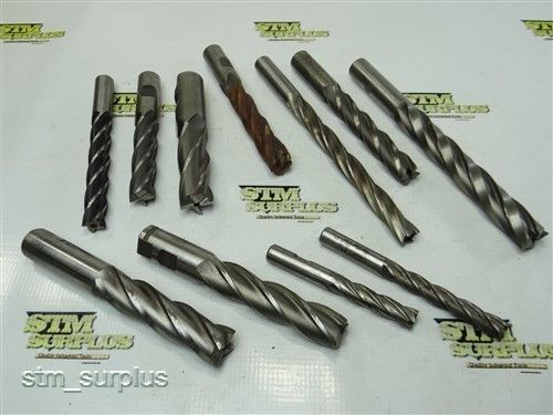 NICE LOT OF 11 HSS STRAIGHT SHANK SINGLE END MILL 1/2&#034; TO 1&#034; PUTNAM