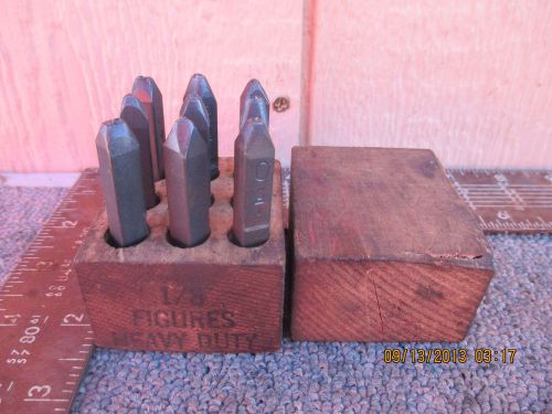 VINTAGE YOUNG BROS GRUV-GRIP 1/8&#034; STEEL STAMP STAMPING LETTERS PUNCHES TOOL USA