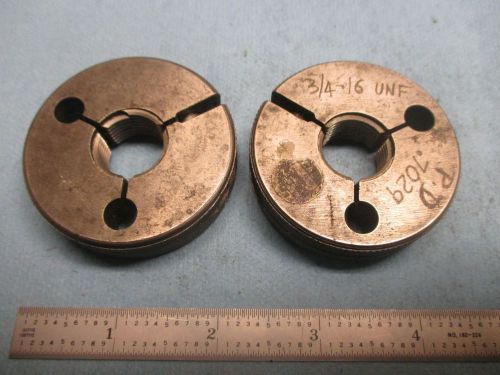 Budget price 3/4 16 unf 2a thread ring gage go no go .75 p.d.&#039;s = .7079 &amp; .7029 for sale