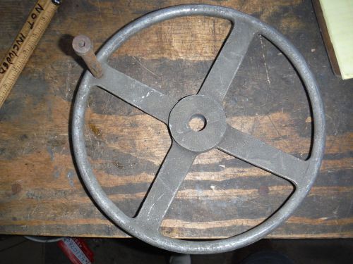 Large cast aluminum handwheel machine jig fixture industrial art for sale