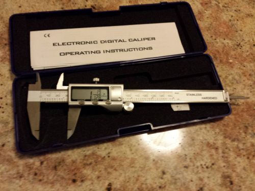 6-blue free shippping 6&#034;  digital fractional caliper mm/inch/f+case blue for sale
