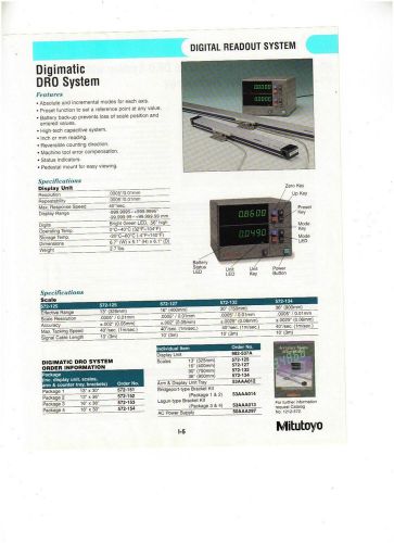 Mitutoyo digital readout system for sale