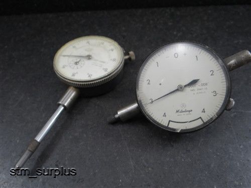 Pair of mitutoyo precision dial indicators .001&#034; .0001&#034; for sale