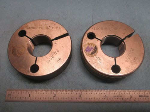 1&#034; 20 unef 2a thread ring gage go no go 1.000 p.d.&#039;s are .9661 and .9616 g.a.co for sale