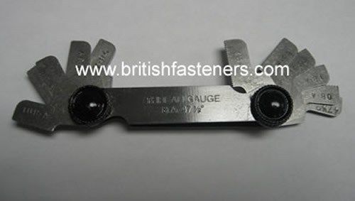 B.a. british association screw pitch thread gauge gage british 47.5 degrees for sale