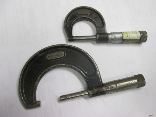 STARRETT  MICROMETER 436-1 AND 436-2 OUTSIDE MIC. BOTH FOR ONE MONEY