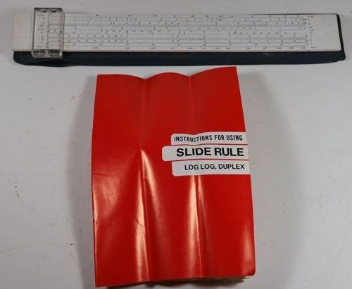 Vintage Slide Rule with Case and Instructions
