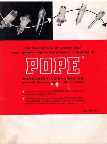 Pope Machinery Corporation Catalog