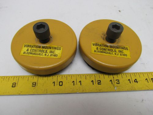Anti-vibration machine leveling rubber feet mounting pad 3-1/2&#034; dia lot of 2 for sale