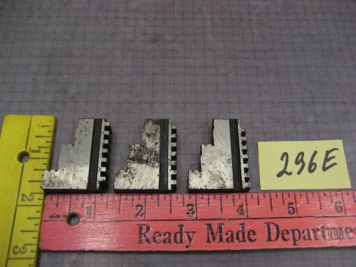 3  lathe chuck jaws outside old vintage tool 296e for sale