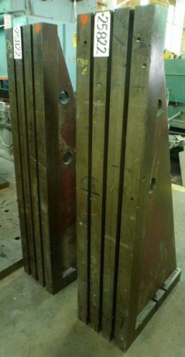Pair of angle plates 14&#034;x66&#034;, 3-3/4&#034; thickness, (3) vertical t-slots (25822) for sale