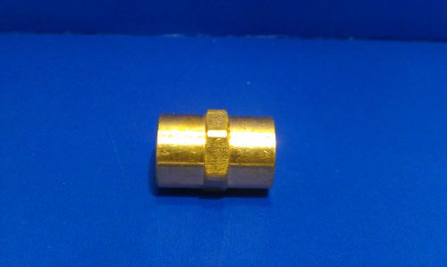 Solid Brass Hex Adapter Pipe Coupling Fitting 1/4 Inch Female NPT Air Fuel Water