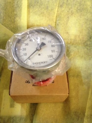 New - ashcroft sanitary pressure gauge 35-1032-s-15b-100 3 1/2&#034; stainless for sale