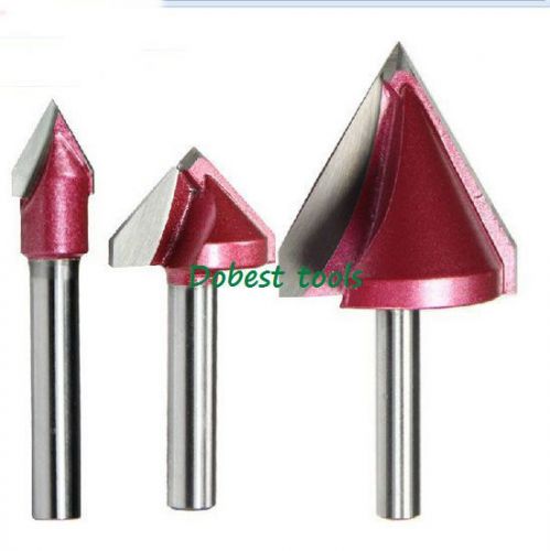 3pcs v groove 3D carving woodworking tool CNC Router bits