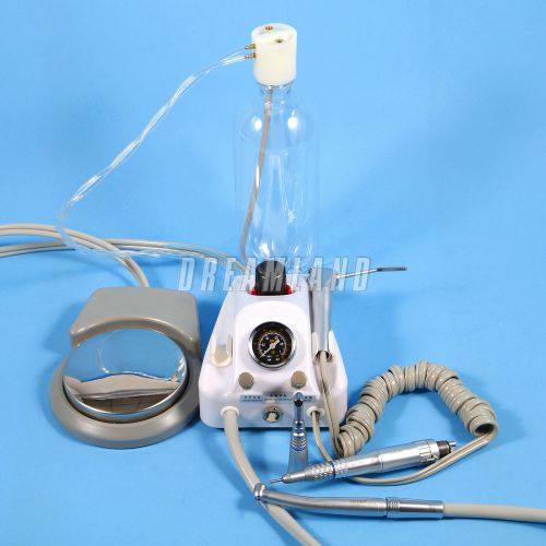 Dental air turbine unit air compressor 4hole w/ fast&amp; low speed handpiece kit for sale