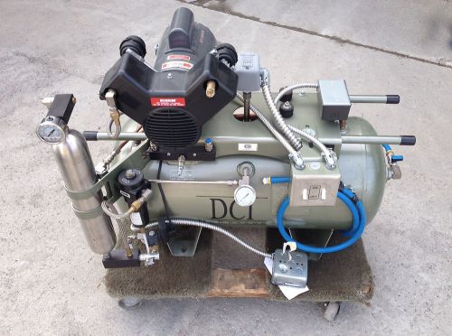 Dci c1203 3 user 1 hp oil-less dental c-series single head air compressor for sale