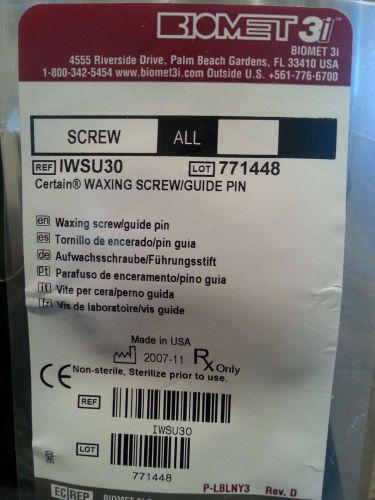 Biomet 3i Certain Waxing Screw/Guide Pin