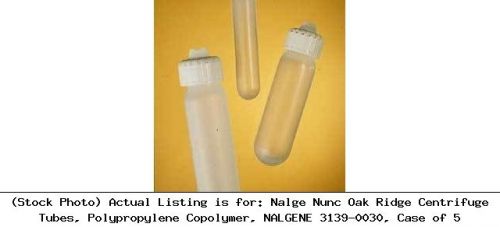 Nalge Nunc Oak Ridge Centrifuge Tubes, Polypropylene Copolymer, : 3139-0030