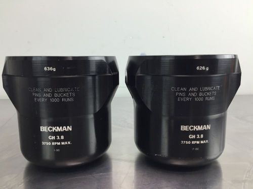 Beckman gh 3.8 / gh 3.8a rotor buckets- set of 2 - read descr for sale