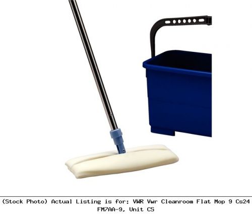 Vwr vwr cleanroom flat mop 9 cs24 fm7aa-9, unit cs lab cleaning supply for sale