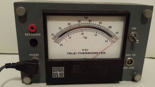 YSI Tele Thermometer With Probe Healthcare Vintage Medical Temperature Monitor