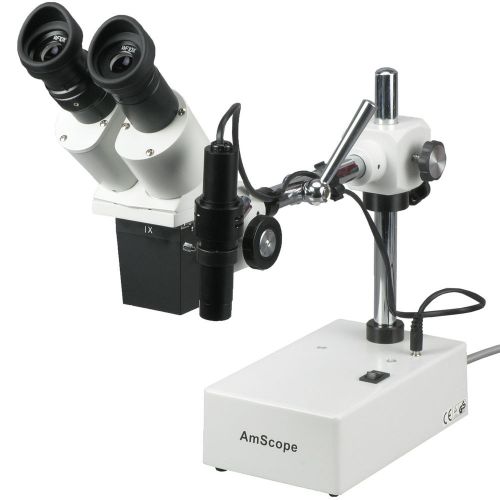 10x-20x-40x stereo binocular microscope boom arm + light for sale