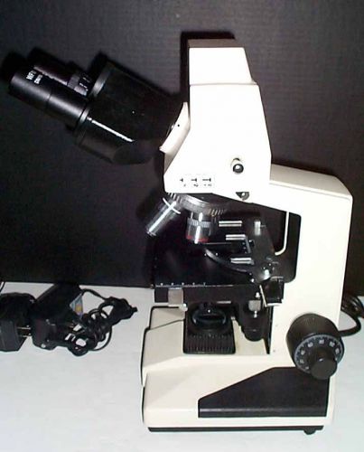 Fisher Micromaster 1 Binocular Compound Microscope w/ Video/Digital Head and LCD