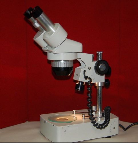 Meiji emt series stereo binocular microscope - 2 swf 5x eye pieces  -- #4712 for sale