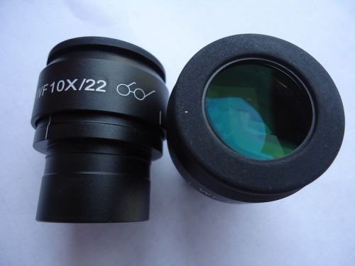 Pair of WF10X/22mm 30mm mounting sizeMicroscope wide angle Eyepiece Green Coated