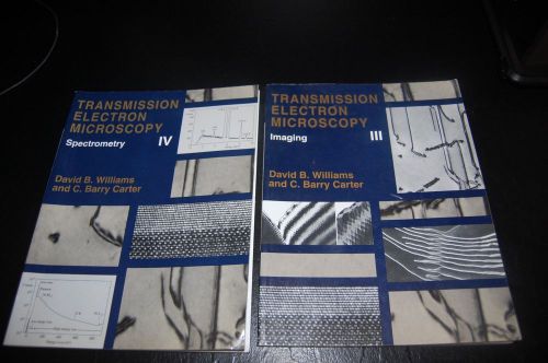 Transmission Electron Microscopy 2 Volumes 2 books lot Imaging Spectrom college