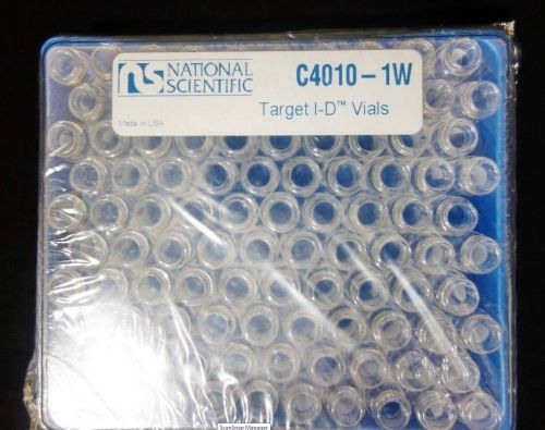 National scientific ~ vials/cap ~ c4010-1w + c4010-55blk ~ qty100 *never opened for sale