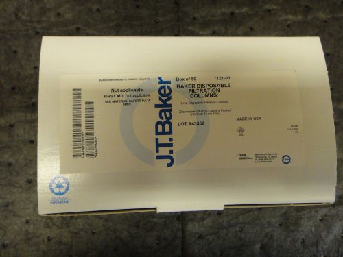NEW SEALED Box of 50 Baker 3ml Disposable Filtration Columns 20um Frit # 7121-03