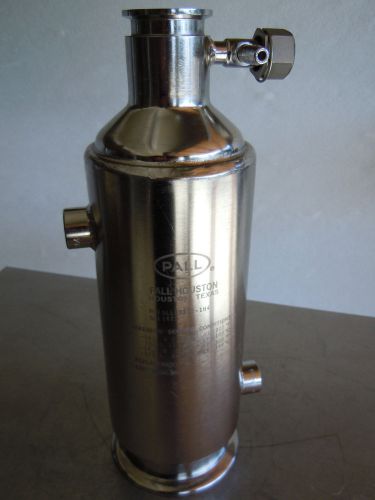 Pall jacketed sanitary filter housing 316l stainless steel 4&#034; x 1.5&#034; tri clamp for sale