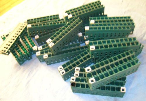 Plastic lab racks, from radio-scintillation counter